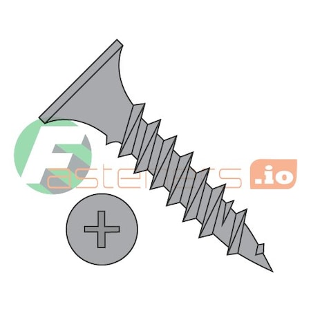 #6 x 1 1/2" Fine Drywall Screws/Phillips/Bugle Head/Steel/Black Phos (Carton: 5,000 pcs)